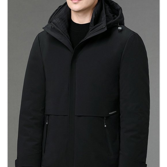 Luxury Light - Men's Casual Warm White Goose Down Jacket - Picture 6 of 14